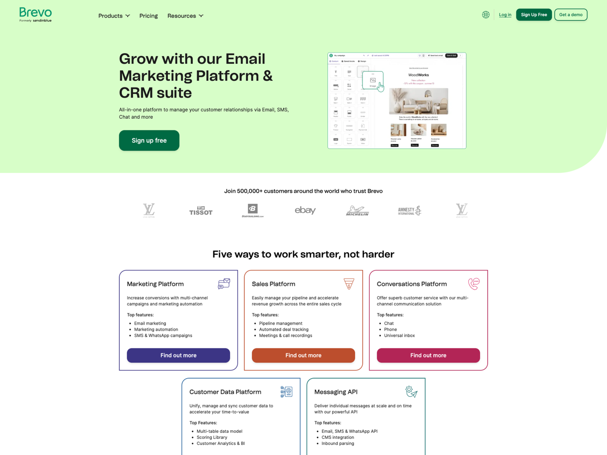 Brevo website screenshot