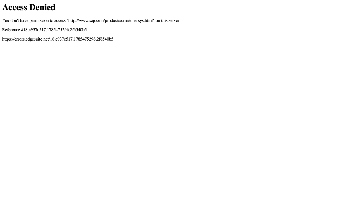 SAP Engagement Cloud screenshot