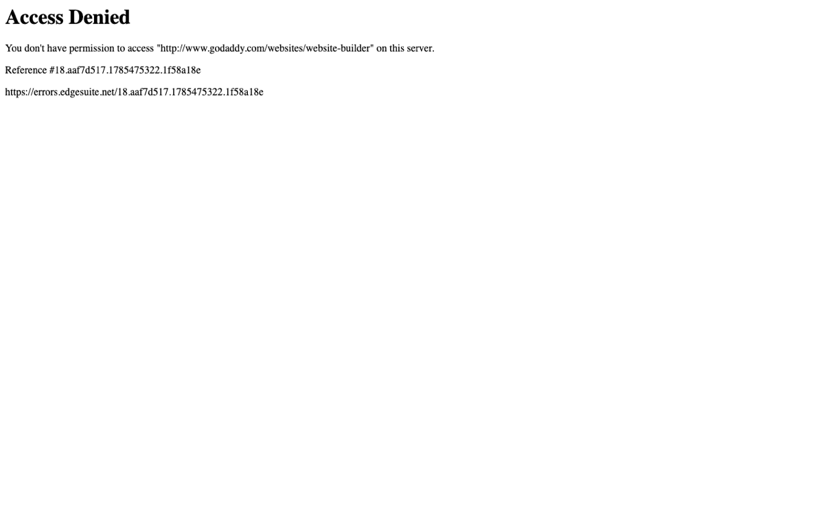 GoDaddy Websites + Marketing Email screenshot