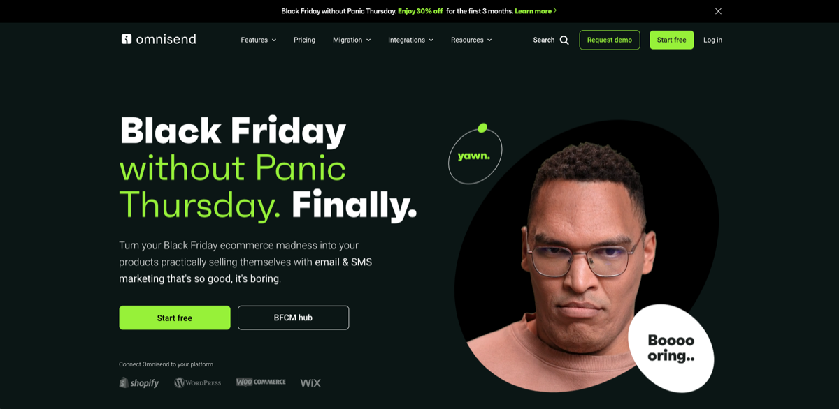 Omnisend website screenshot
