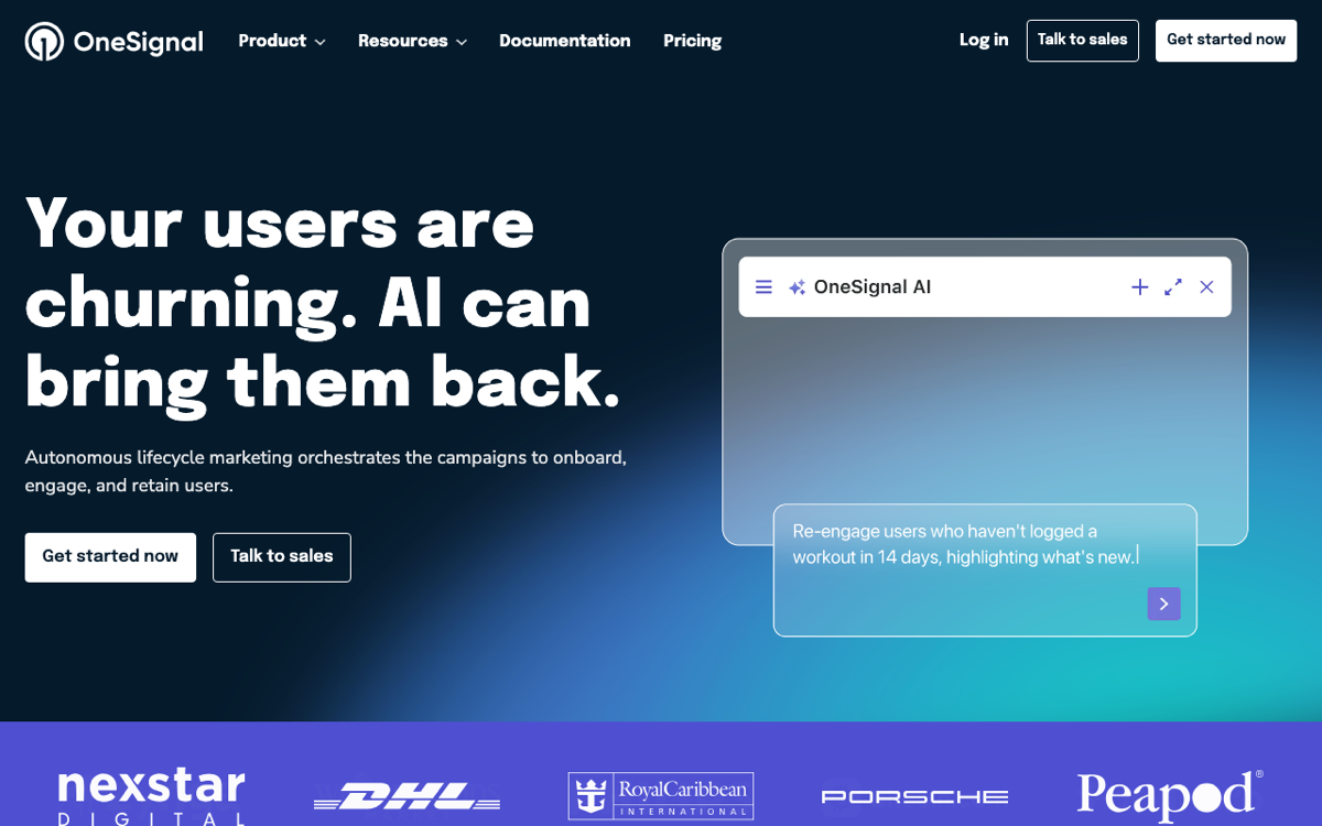 OneSignal screenshot