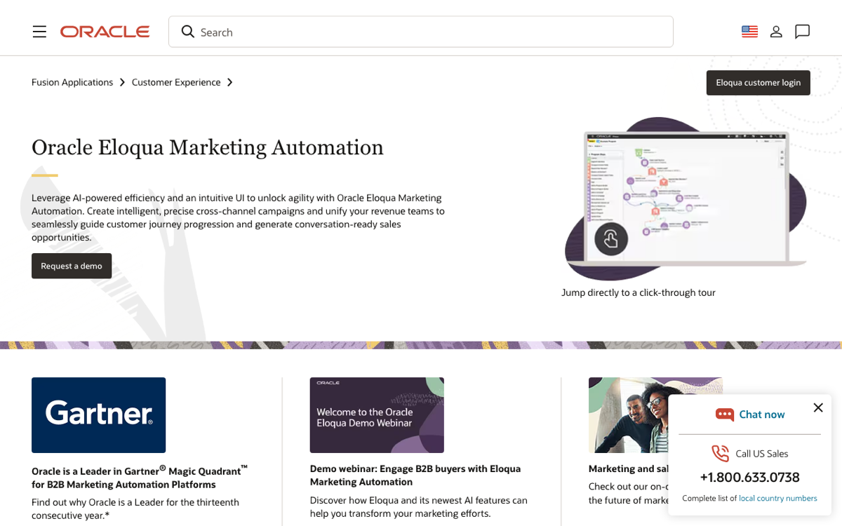 Oracle Eloqua Marketing Automation screenshot