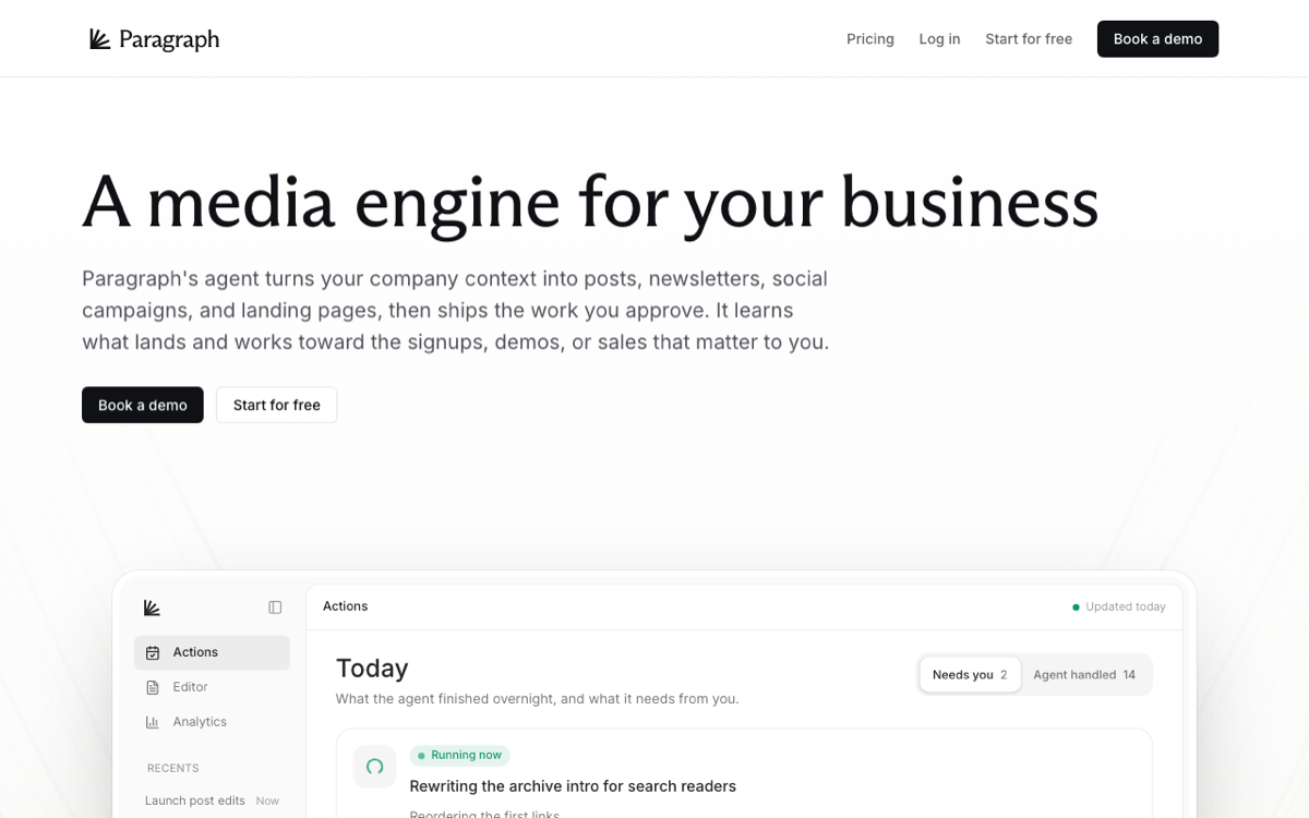 Paragraph screenshot