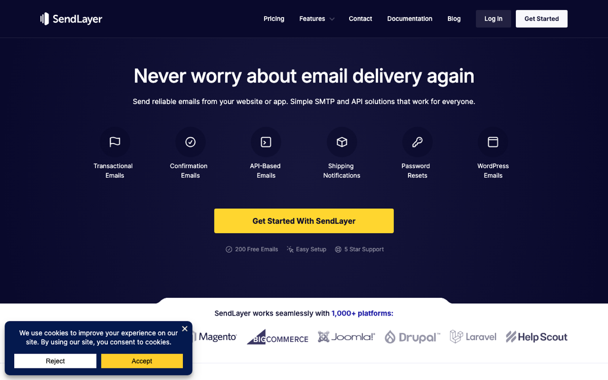 SendLayer screenshot