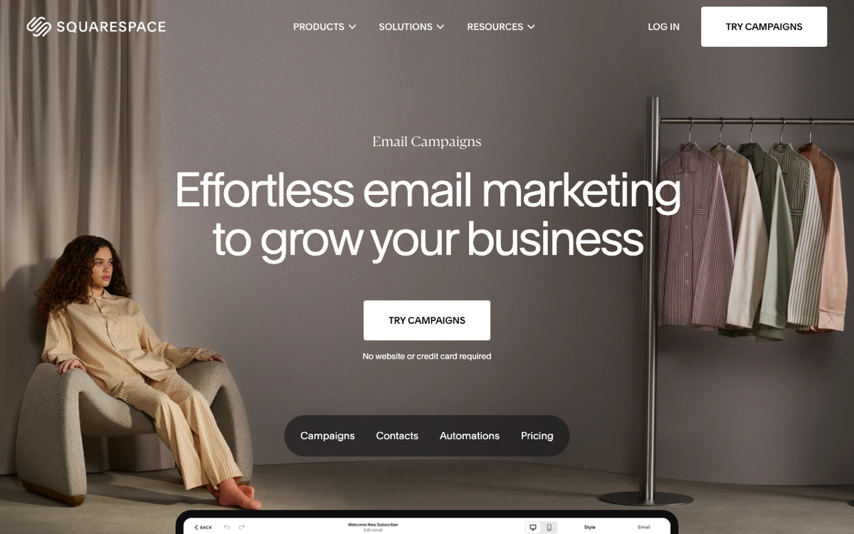 Squarespace Email Campaigns screenshot