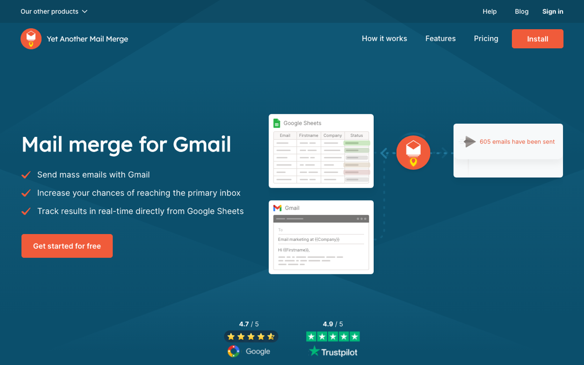 YAMM (Yet Another Mail Merge) screenshot
